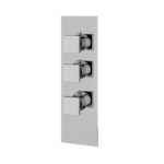 Aquabrass SQUARE S3295 4 1/4" x 13 3/4" x 1/8" Shower Trim Set Variable Finish
