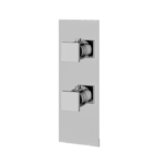 AQUABRASS SQUARE 4 1/4" x 12" 2-Way Shower Trim Set Variable Finish S9295