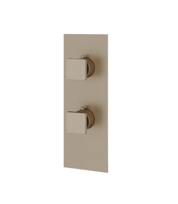Aquabrass SQUARE 3-Way Shared Shower Trim Set 4 1/4" x 12" x 1/8" S8395 - Image 2