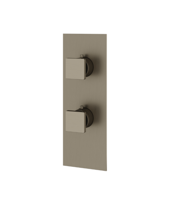 AQUABRASS SQUARE 4 1/4" x 12" 2-Way Shower Trim Set Variable Finish S9295 - Image 5