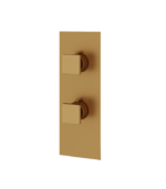 AQUABRASS SQUARE 4 1/4" x 12" 2-Way Shower Trim Set Variable Finish S9295 - Image 6