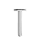 Aquabrass SCD06 6-Inch Round Ceiling Drop with Square Flange and Adjustable Trim, 1/2-Inch NPT Male Connection