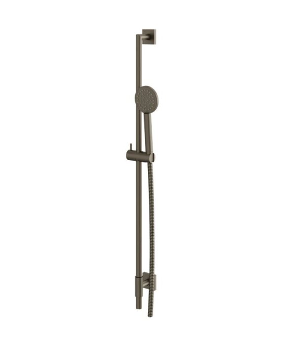 Aquabrass SCR85 Complete Round Shower Rail with Square Flanges and Rain Handshower - Image 5