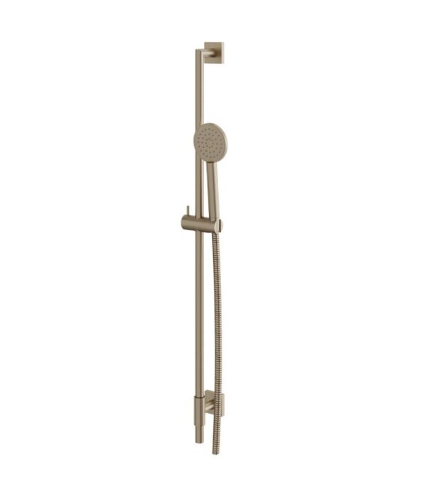 Aquabrass SCR85 Complete Round Shower Rail with Square Flanges and Rain Handshower - Image 2