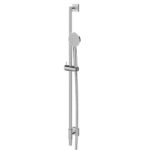 Aquabrass SCR85 Complete Round Shower Rail with Square Flanges and Rain Handshower