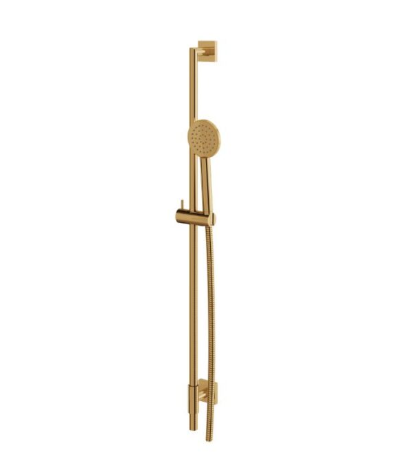 Aquabrass SCR85 Complete Round Shower Rail with Square Flanges and Rain Handshower - Image 7