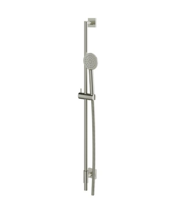 Aquabrass SCR85 Complete Round Shower Rail with Square Flanges and Rain Handshower - Image 4