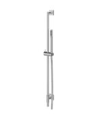 Aquabrass SCR95 Complete Round Shower Rail with Square Flanges, 1-Function Handshower and 5' Hose
