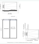 Bain Signature Flora 36x48 Clear Glass Black Shower Door SD12-3648CL-BLK - Image 6