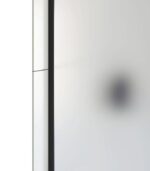 Bain Signature Flora 36x48 Frosted Glass Black Shower Door - Image 5