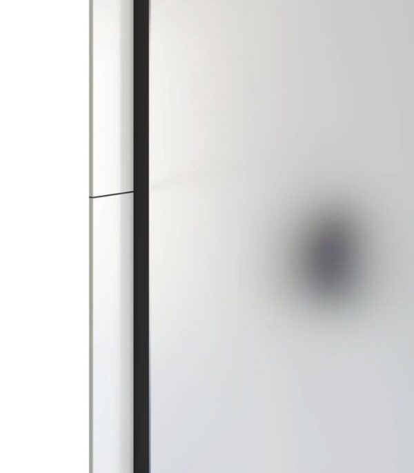 Bain Signature Flora 36x48 Frosted Glass Black Shower Door - Image 5