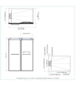 Bain Signature Flora 36x48 Frosted Glass Black Shower Door - Image 8