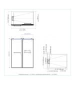 Bain Signature Flora 36x48 Fluted Glass Shower Enclosure - Image 2