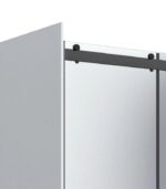 Bain Signature Flora 60 Frosted Glass Black Shower Door SD12-60FR-BLK - Image 3