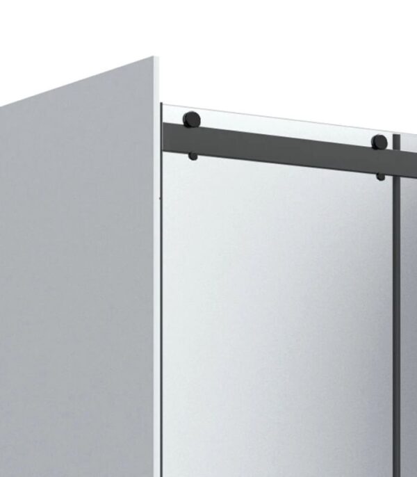Bain Signature Flora 60 Frosted Glass Black Shower Door SD12-60FR-BLK - Image 3