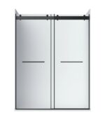 Bain Signature Flora 60 Frosted Glass Black Shower Door SD12-60FR-BLK - Image 5