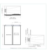 Bain Signature Flora 60 Frosted Glass Black Shower Door SD12-60FR-BLK - Image 7