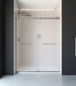 Bain Signature Flora 60 Frosted Glass Alcove Shower Enclosure Chrome SD12-60FR-CHR - Image 2