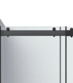 Bain Signature Flora 60 Fluted Glass Shower Enclosure Matte Chrome SD12-60FU-BLK - Image 3