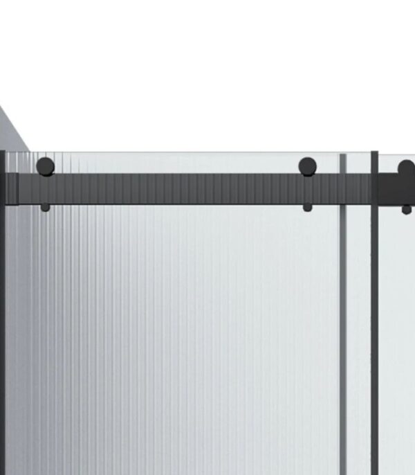 Bain Signature Flora 60 Fluted Glass Shower Enclosure Matte Chrome SD12-60FU-BLK - Image 3