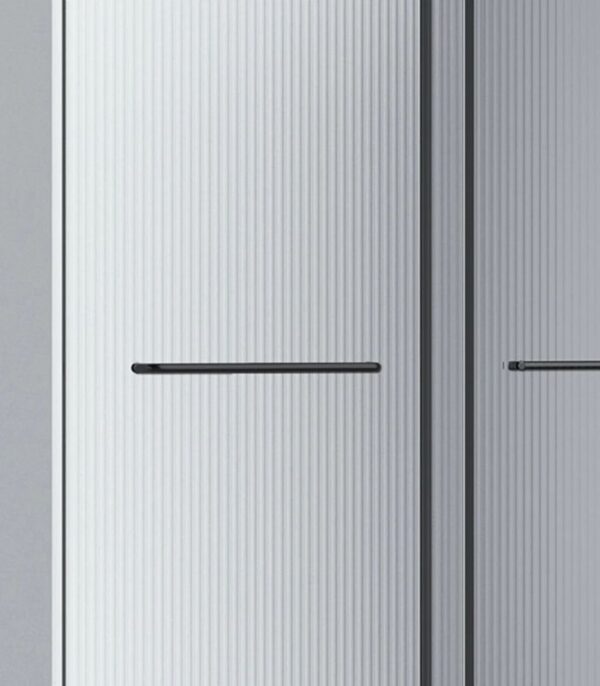 Bain Signature Flora 60 Fluted Glass Shower Enclosure Matte Chrome SD12-60FU-BLK - Image 4