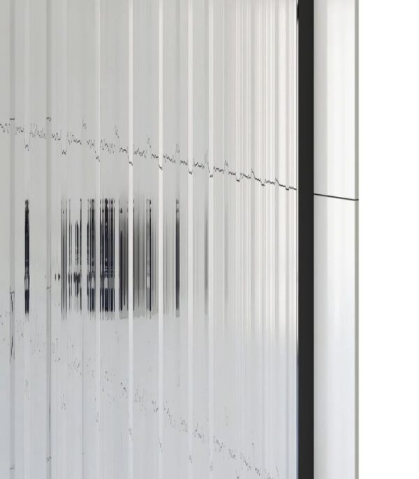 Bain Signature Flora 60 Fluted Glass Shower Enclosure Matte Chrome SD12-60FU-BLK - Image 5