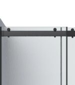 Bain Signature Flora 60 Raindrop Glass Shower Enclosure Black SD12-60RD-BLK - Image 2