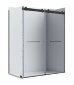 Bain Signature Flora 36x48 Raindrop Glass Shower Enclosure Black SD12-60RD-BLK - Image 6