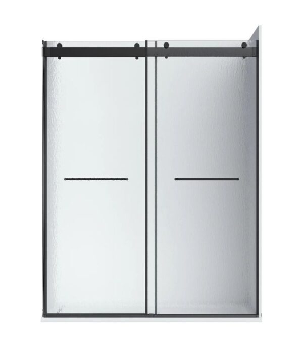 Bain Signature Flora 36x48 Raindrop Glass Shower Enclosure Black SD12-60RD-BLK - Image 7