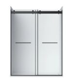 Bain Signature Flora 60 Raindrop Glass Shower Enclosure Black SD12-60RD-BLK - Image 5