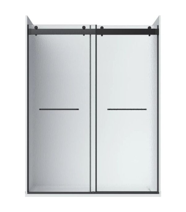 Bain Signature Flora 60 Raindrop Glass Shower Enclosure Black SD12-60RD-BLK - Image 5