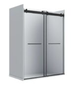 Bain Signature Flora 60 Raindrop Glass Shower Enclosure Black SD12-60RD-BLK - Image 6