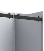 Bain Signature Flora 36x48 Raindrop Glass Shower Enclosure Black SD12-60RD-BLK - Image 3