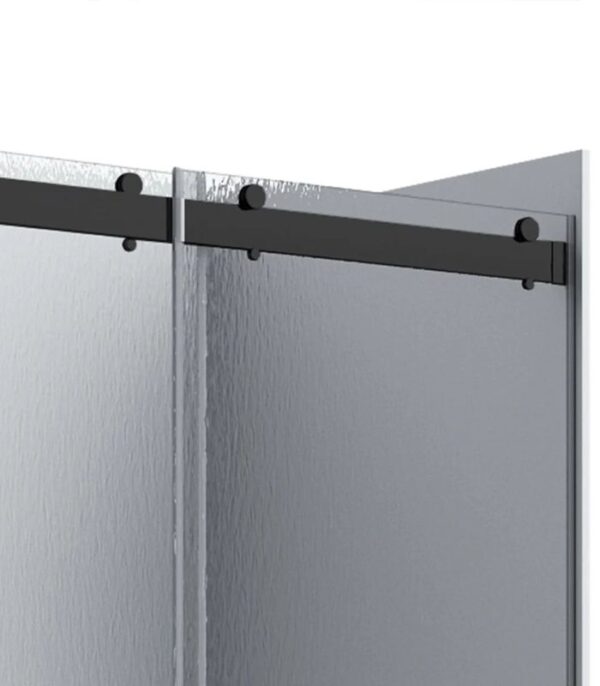 Bain Signature Flora 36x48 Raindrop Glass Shower Enclosure Black SD12-60RD-BLK - Image 3