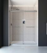 Bain Signature Flora 60 Raindrop Glass Shower Enclosure 60 in. - Image 2