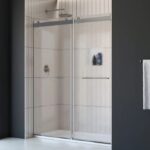 Bain Signature Flora 60 Raindrop Glass Shower Enclosure 60 in.