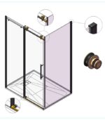 Bain Signature Melania 36 x 48 Shower Enclosure Matte Black SD16-3648-BLK - Image 6