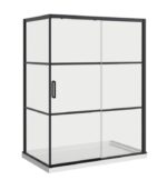 Bain Signature Leona 60x32 Corner Shower Door SD2-3260-BLK - Image 3