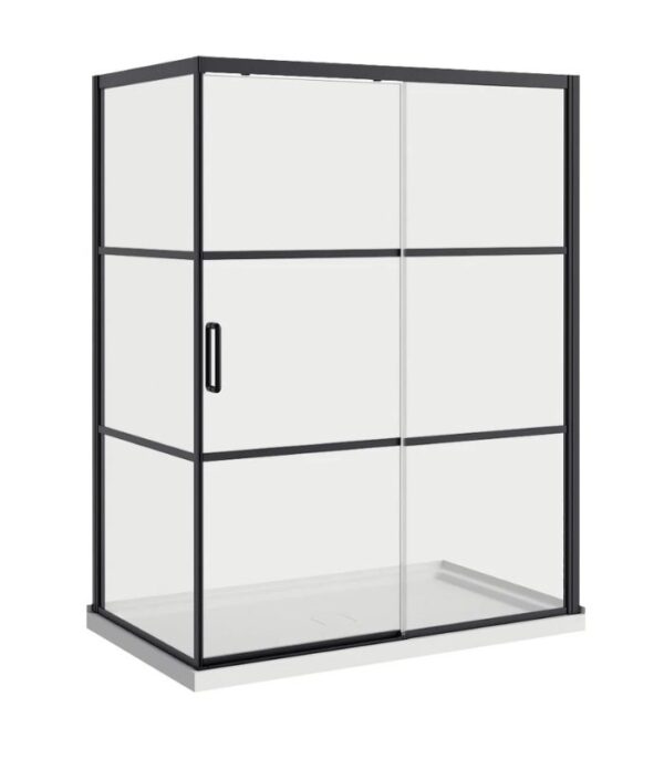 Bain Signature Leona 60x32 Corner Shower Door SD2-3260-BLK - Image 3
