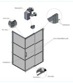Bain Signature Leona 60x36 Corner Shower Simple SD2-3660-BLK - Image 6
