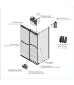 Bain Signature Lando 36x48 Sliding Shower Door SD8-3648 - Image 9