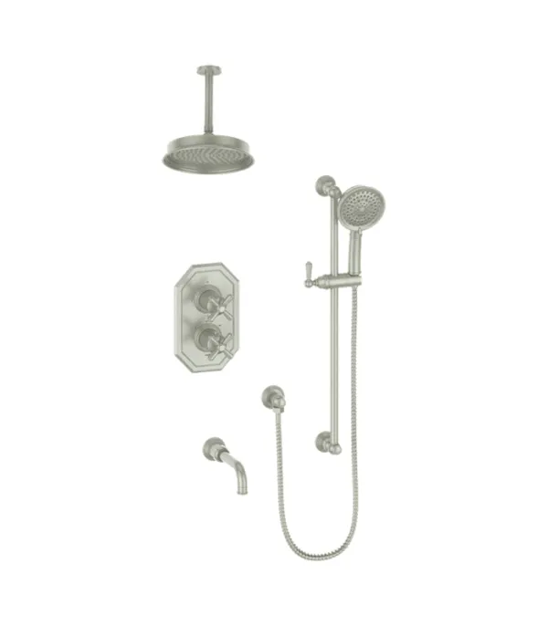 Vogt Carinthia 3-Way Thermostatic Shower Kit with 6″ Ceiling Arm Shower Kit SET.CX1.320.316 - Image 2