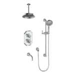 Vogt Carinthia 3-Way Thermostatic Shower Kit with 6″ Ceiling Arm Shower Kit SET.CX1.320.316