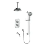 Vogt Carinthia 3-Way Thermostatic Shower Kit with 6″ Ceiling Arm Shower Kit SET.CX1.320.316