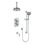 Vogt Carinthia 3-Way Thermostatic Shower Kit with 6″ Ceiling Arm Shower Kit SET.CX1.320.316