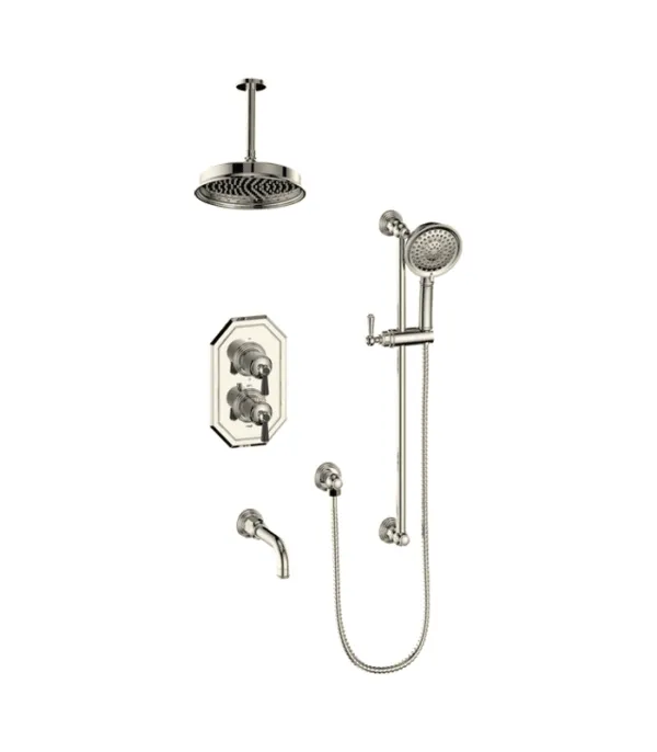 Vogt Carinthia 3-Way Thermostatic Shower Kit with 6″ Ceiling Arm Shower Kit SET.CX1.320.316 - Image 7