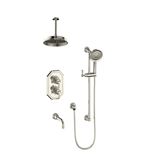 Vogt Carinthia 3-Way Thermostatic Shower Kit with 6″ Ceiling Arm Shower Kit SET.CX1.320.316 - Image 3
