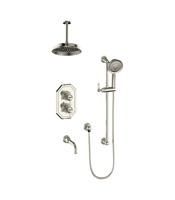 Vogt Carinthia 3-Way Thermostatic Shower Kit with 6″ Ceiling Arm Shower Kit SET.CX1.320.316 - Image 3