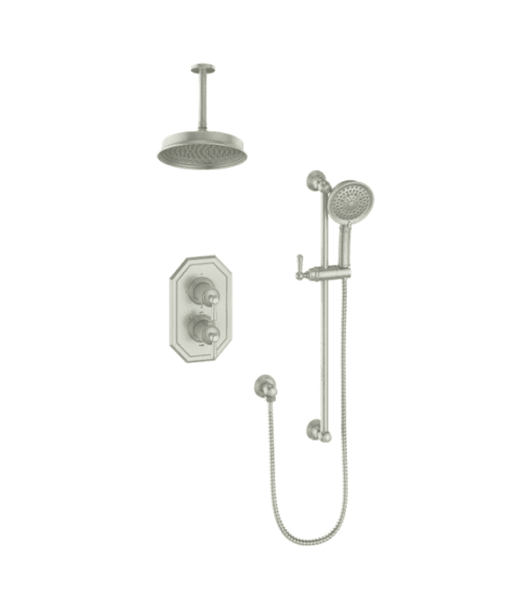 Vogt Carinthia 2-Way Thermostatic Shower Kit with 6″ Ceiling Arm Shower Kit SET.CX.220.216 - Image 2