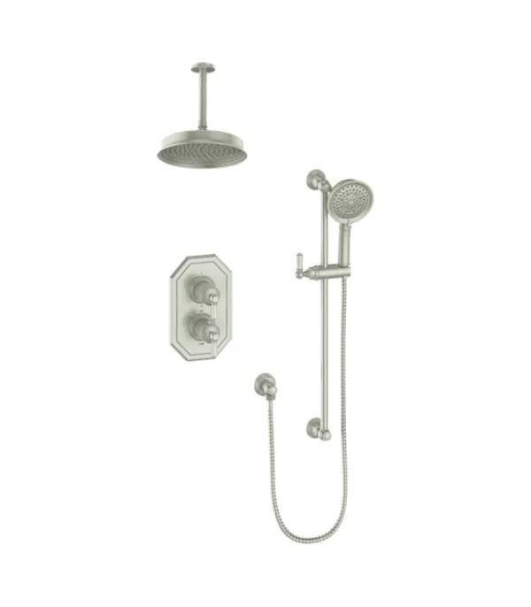 Vogt Carinthia 2-Way Thermostatic Shower Kit with 6″ Ceiling Arm Shower Kit SET.CX.220.216 - Image 2